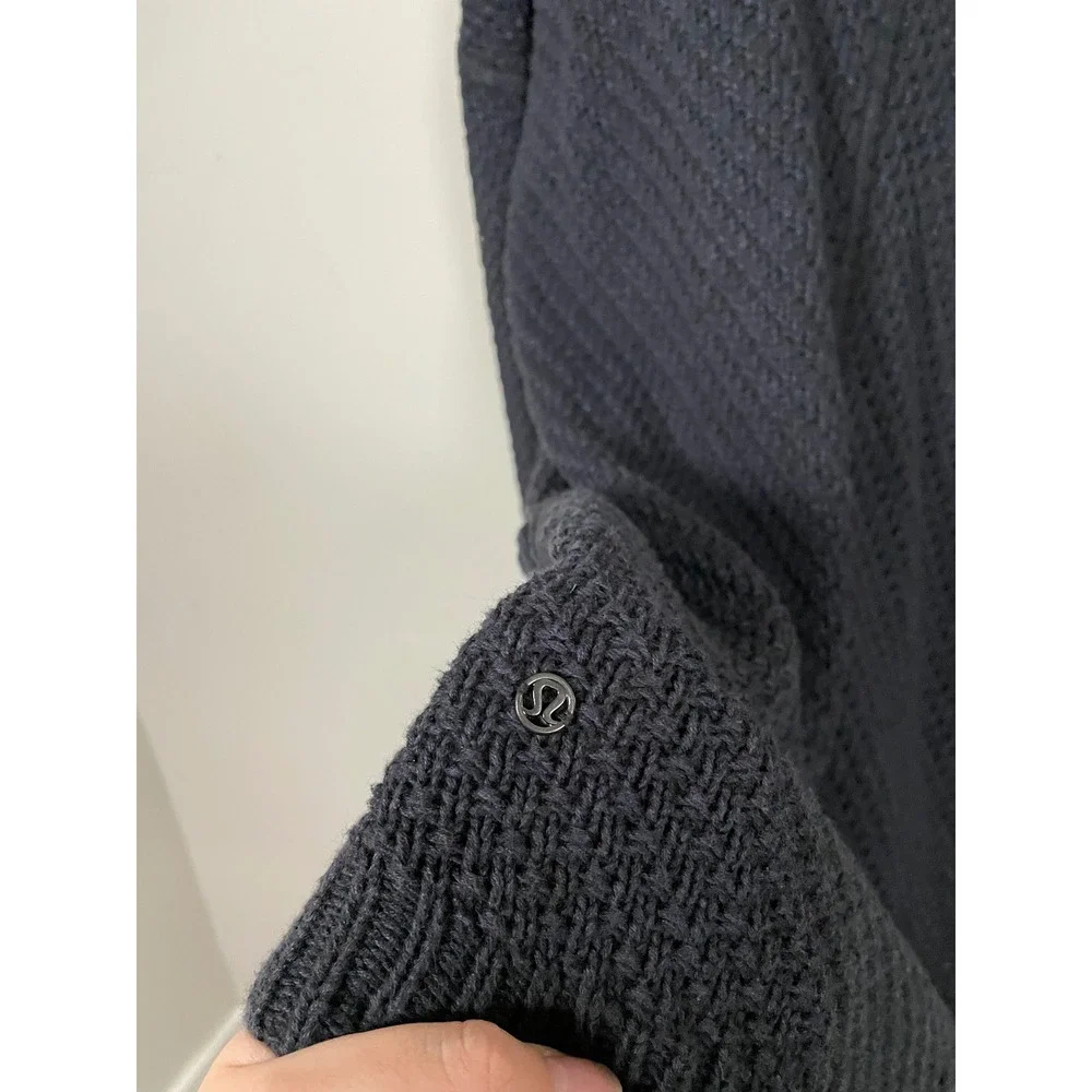 Lululemon Post Practice Cardigan in Black Athleisure Fall Cozy Relaxed Layering